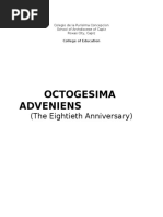 Octogesima Adveniens: (The Eightieth Anniversary)