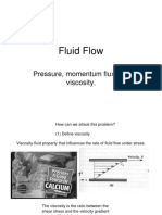 Fluid Flow: Pressure, Momentum Flux and Viscosity