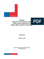 Ministerio de Agricultura Impacto de Expansion Urbana Sobre El Sector Agricola en La RM