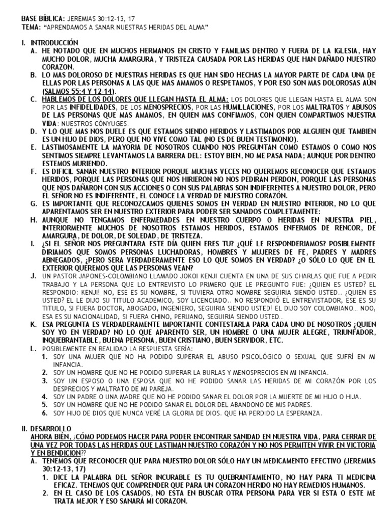 Aprendiendo A Sanar Nuestras Heridas Del Alma | PDF | Perdón | Jacob