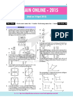 AIEEE Online 2015 April 10-4-15