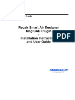 Recair Smart Air Designer Magicad Plugin - Installation Instructions and User Guide