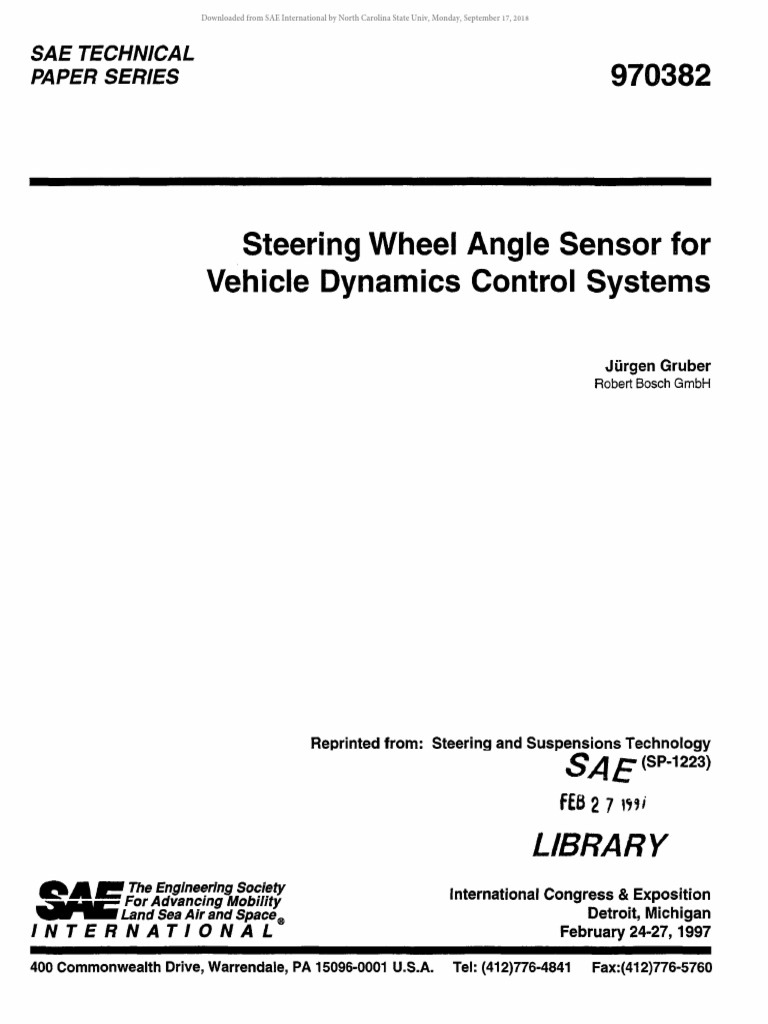 VD Steering Wheel Angle Sensor RP PDF Steering Sensor