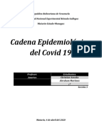 Cadena epidemiológica del Covid 19