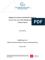 Religious Freedom and Minority Rights in Greece: The Case of The Muslim Minority in Western Thrace