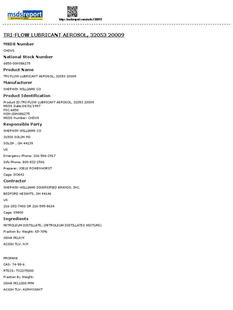 Triflow MSDS PDF | PDF | Personal Protective Equipment | Chemical ...