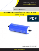 Lithium Titanate Oxid Battery Cell - LTO 2.3V 40AH (Cyllindrical)
