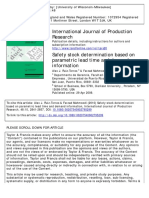 Safety stock determination based on parametric lead time and demand information