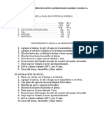 Formula para Pan Integral Normal