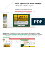 Guía para La Elaboración de Diapositivas Con Audio en PowerPoint PDF