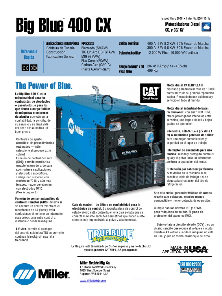 Big Blue 400X | PDF | Soldadura | Construcción