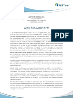 AES Tietê - Aviso Aos Acionistas - Candidatos CF e CA PDF