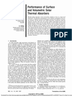 Performance of surface and volumetric absorbers