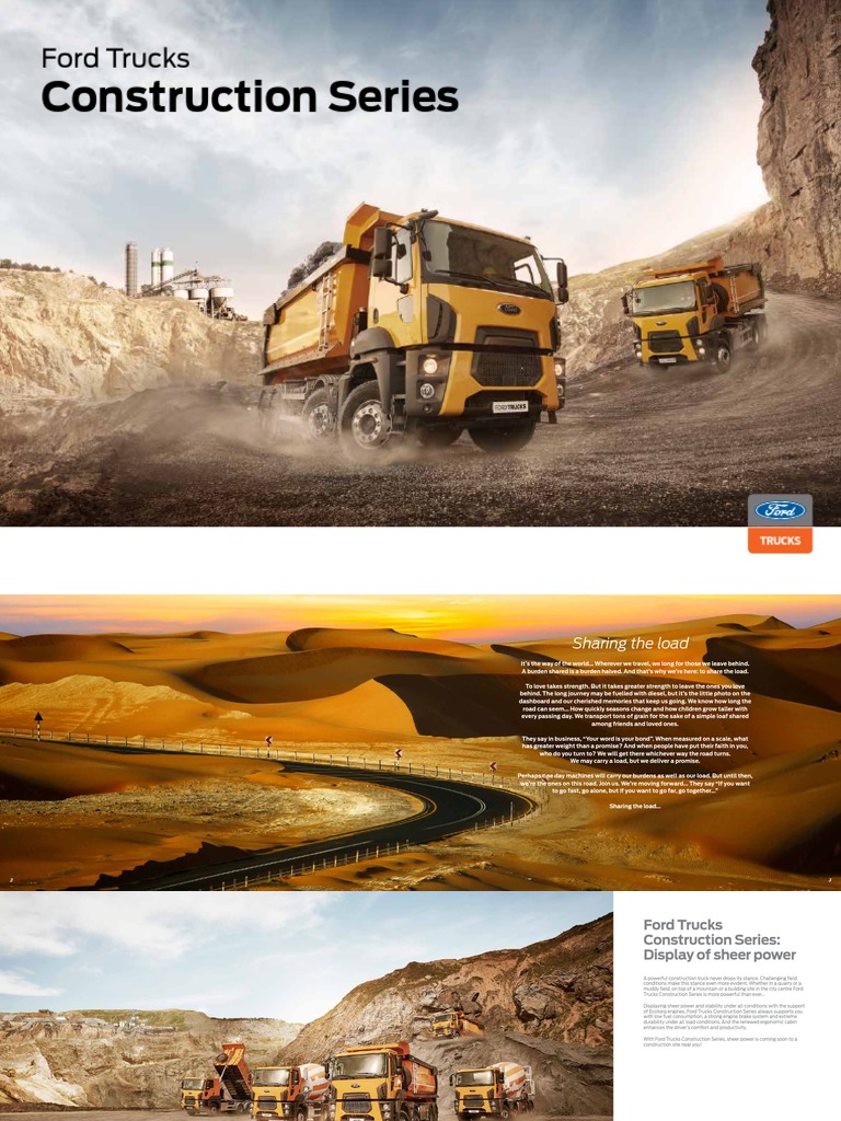 Ford Trucks Construction Series Overview | PDF | Truck | Horsepower