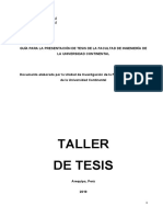 Taller de Tesis Continental 2019 - 2020 Ingeniería Eléctrica