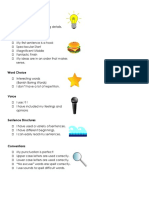 english writing checklist