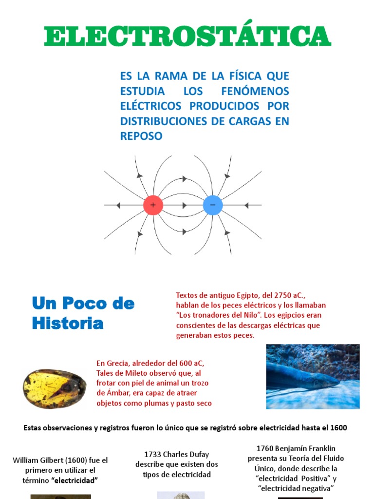 ElectrostáticaCarga eléctricaRESUMEN PDF Carga eléctrica Electrón