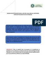 Manual Del Estudiante para El Uso Del Aula Virtual Liceo Diego Portales Palazuelo B PDF