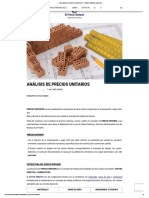 Articulo - ANÁLISIS DE PRECIOS UNITARIOS - PRESUPUESTOS DE OBRA PDF