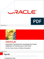 Application Development Leveraging the Oracle Database On Premise and In the Cloud