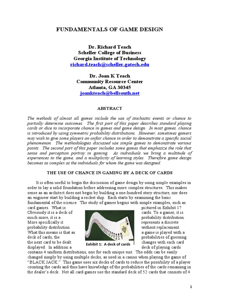 Chance and Game Design Fundamentals | PDF | Probability Distribution ...
