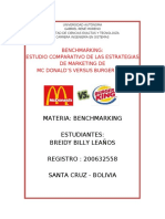 Benchamarking McDonalds Vs Burger King PDF