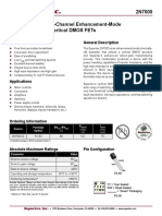 Datasheet MOSFET - 2N7000 - Supertex III