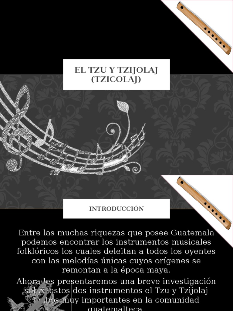 Instrumentos Musicales: Tzu y Tzijolaj | PDF | Flauta | Civilización maya