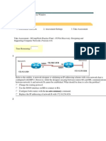 Take Assessment - DCompNtwk Practice Final - CCNA Discovery Designing and Supporting Computer Networks (Version 4.0)