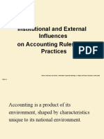 Institutional and External Influences On Accounting Rules and Practices