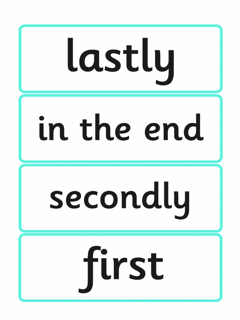 Sequencing Vocabulary Cards PDF