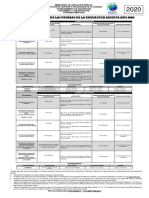 Calendario Anual de Educacion Abierta 2020