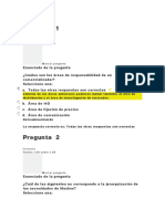 Preguntas sobre marketing, finanzas y jerarquía de necesidades de Maslow