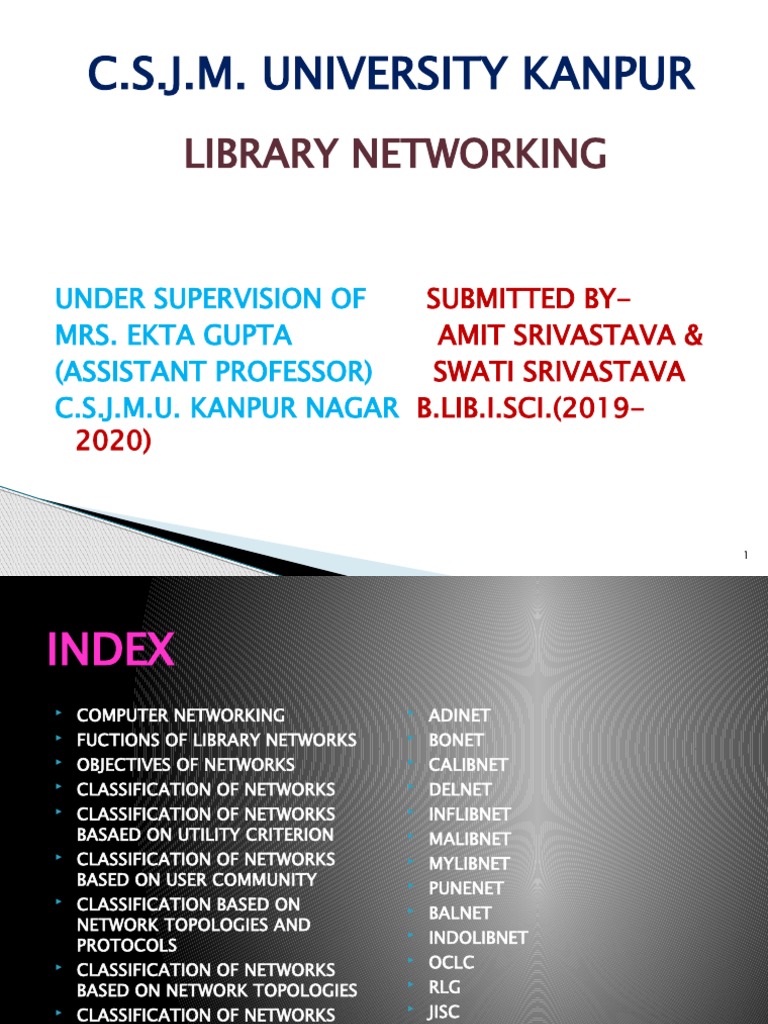 Library Networking C.S.J.M. University Kanpur PDF Computer Network