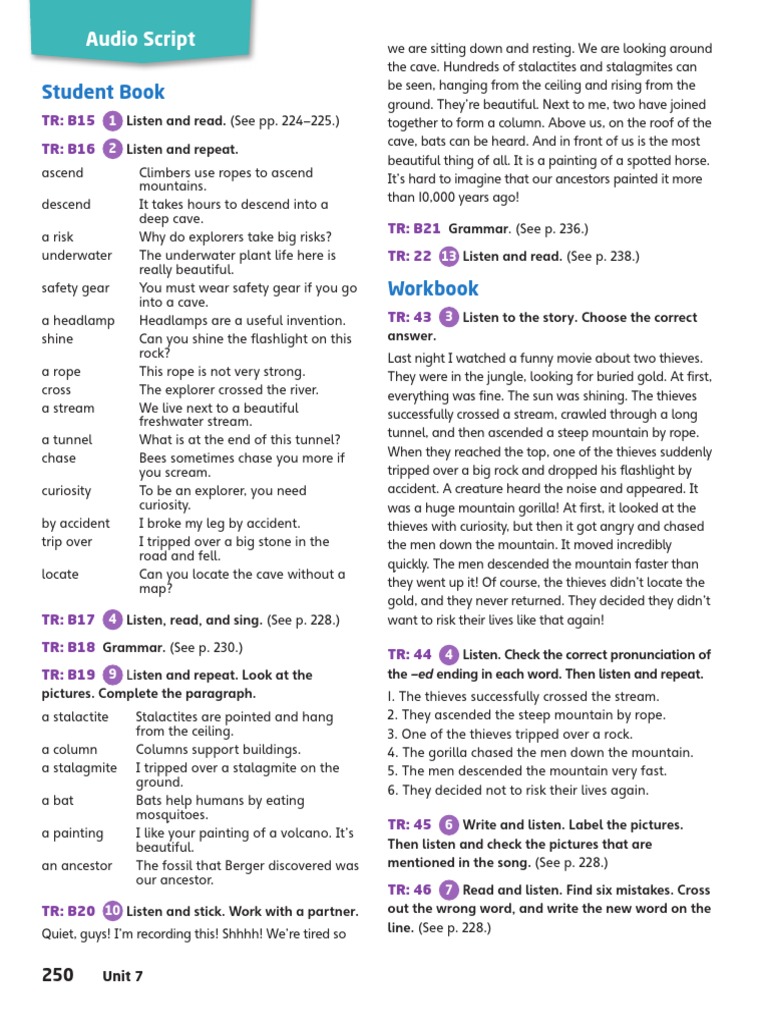 Student Book: Audio Script | PDF | Nature