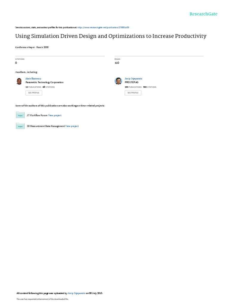 Simulation-Driven Design for Productivity | PDF | Simulation | Computer ...