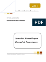 7) Manual de Bienvenida para Personal de Nuevo Ingreso Versión 2011 2012 2013 2014 2015 2016 PDF