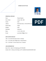 Personal Details: Curriculum Vitae