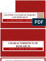 Chapter I: Nature of Inquiry and Research: By: Hazel Marianne L. Mariano