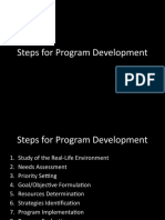 Steps For Program Development