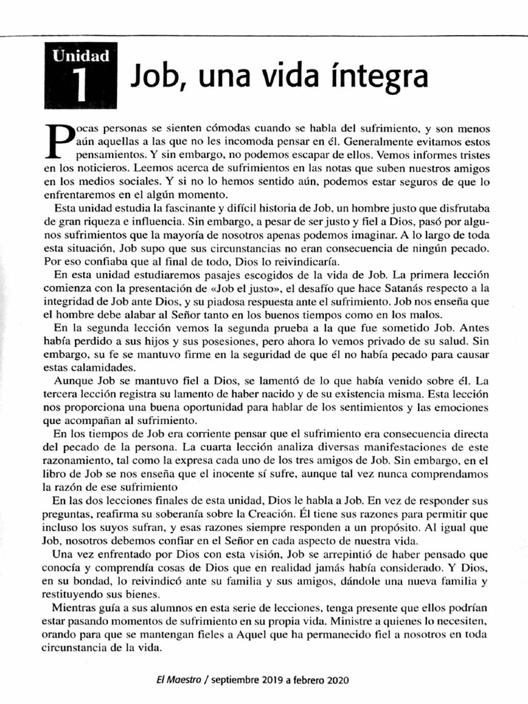 La Primera Prueba de Job Maestro PDF PDF Libro de trabajo