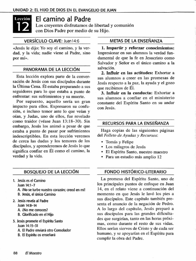 12 El Camino Al Padre Pdf Pdf Fe Jesús