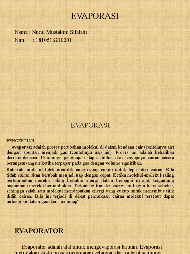 EVAPORASI | PDF