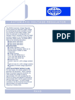 Automatic Voltage Regulator: Specification