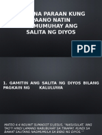 Anim Na Paraan Kung Paano Natin Ipamumuhay