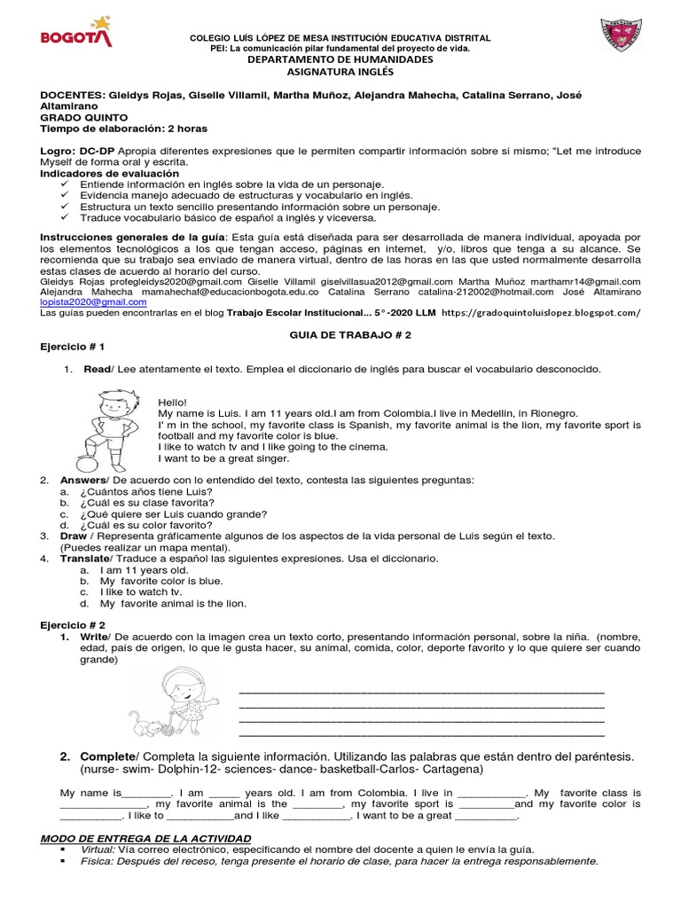 Quinto Inglés PDF Idiomas