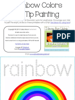Rainbow Q Tip Painting