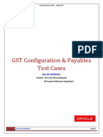 GST Configuration & Payables Test Cases: Author: Srinivas Nimmalapudi (Principal Software Engineer)