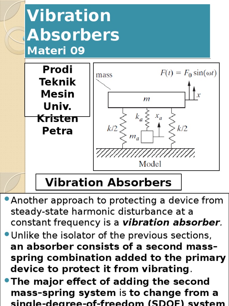 Materi 09 Vibration Absorber PDF Steady State Motion (Physics)