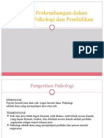 Perkembangan Psikologi Pendidikan